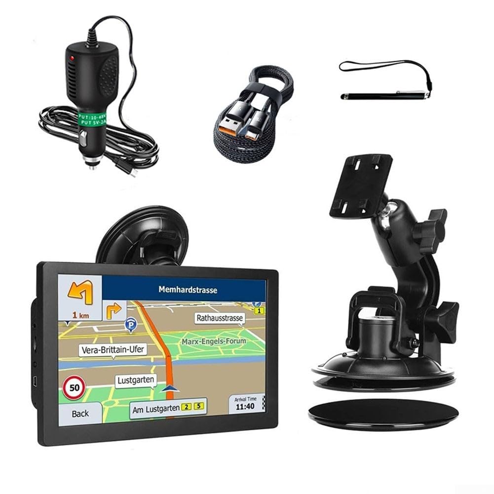 Navegador GPS de 9 pulgadas, navegador GPS para coche, camión, conductores comerciales 2025 para Europa, Reino Unido, Francia, más de 40 idiomas (en Europa)