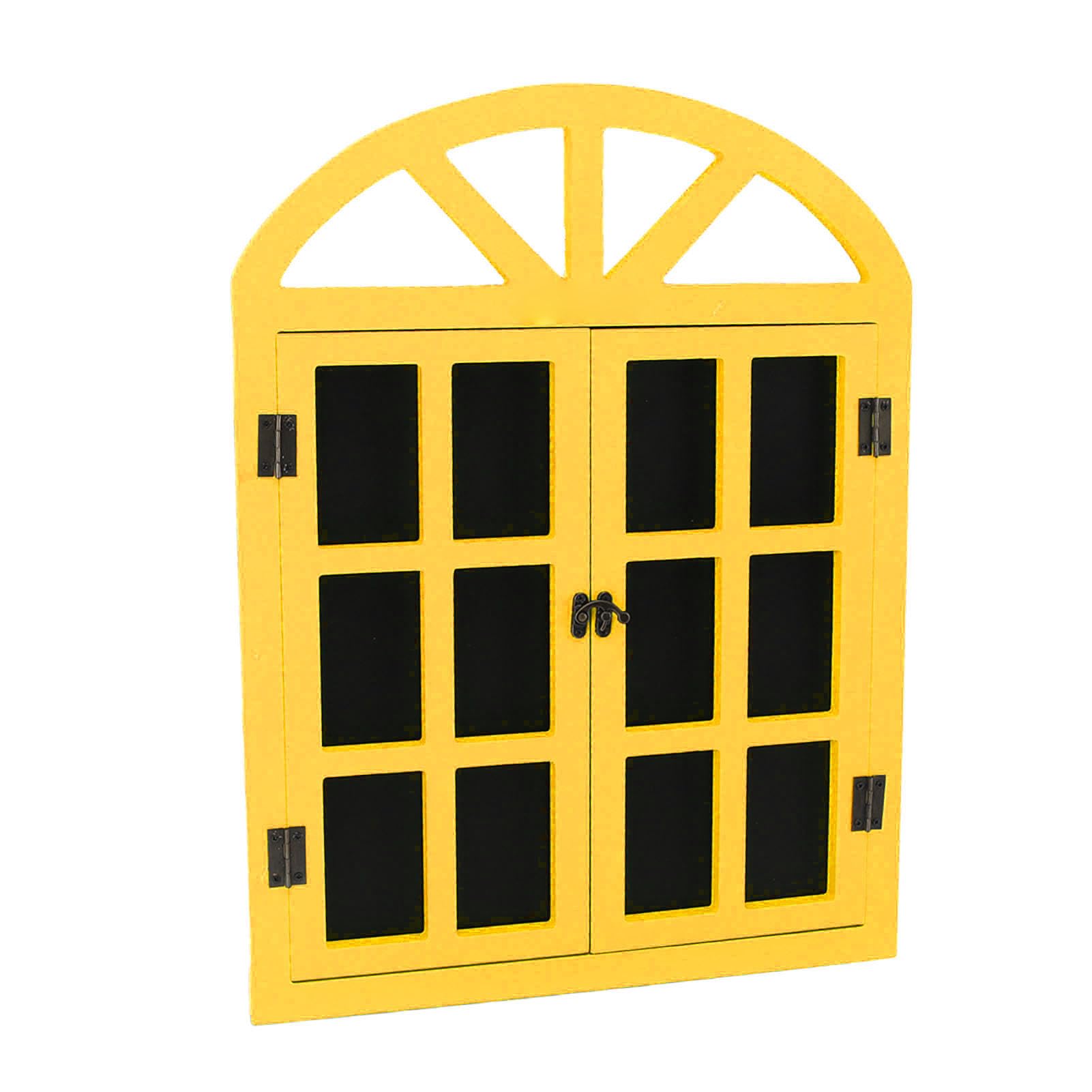 Naroote Fake Window Chalkboard Sign, 40x52cm Design (YELLOW)