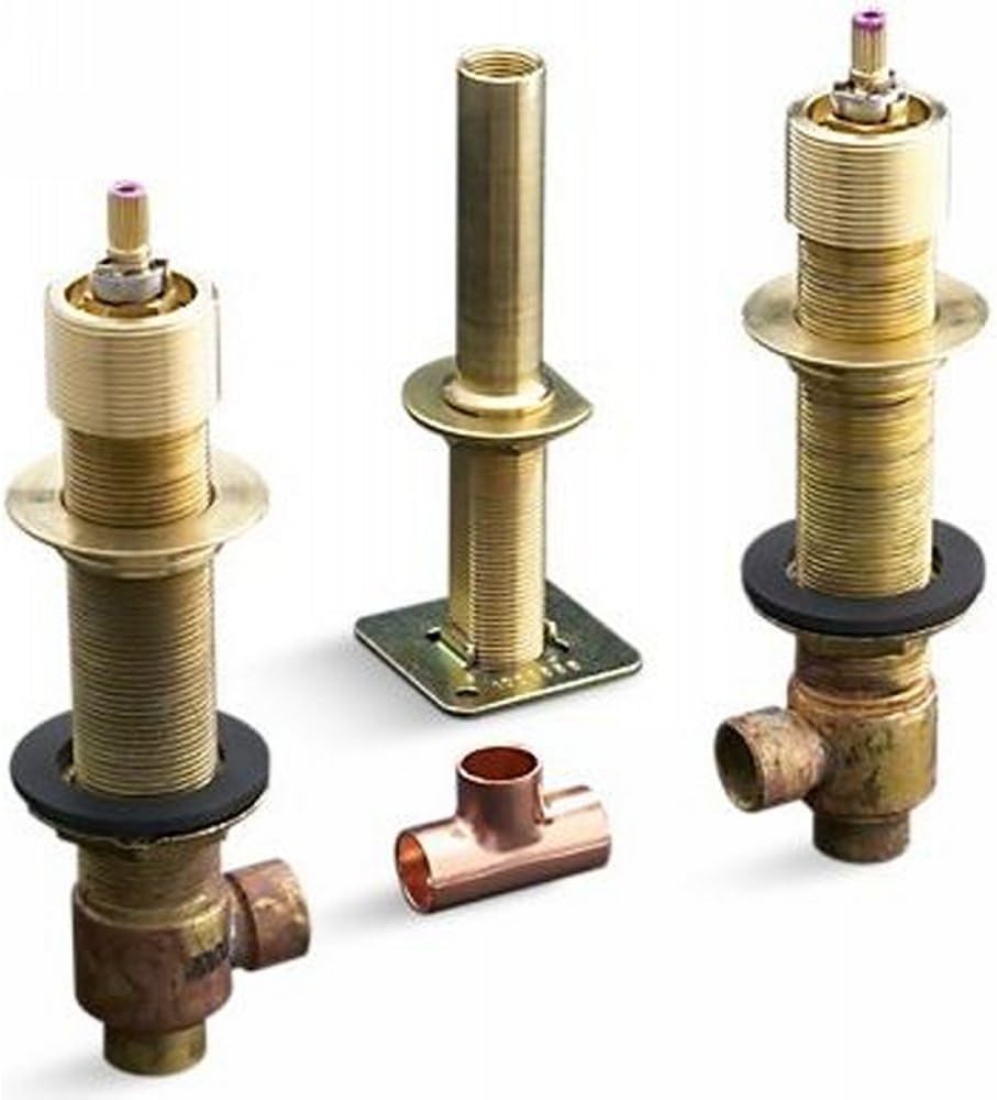 KOHLER K-300-K-NA 1/2-Inch Ceramic High-Flow Valve System, Use with Bath or Deck-Mount Faucets, Durable Brass