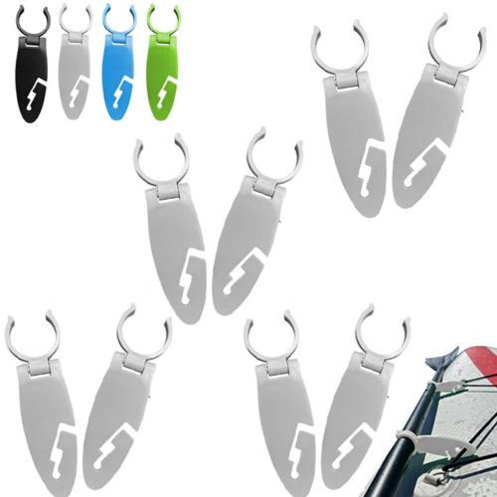 8 Pieces Fasten Clamp for Paddle Board, Paddle Board Fasten Fin Clip, Expandable Paddles Boards Clamp, Practical Fixing Clips, Water Sports Supplies for Athletes Teens Women Men Cyclists Golfers