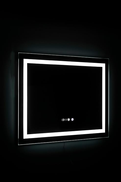 Dokunmatik Akıllı Ayna Buhar Tutmayan Banyo Aynası Lavabo Aynası Hd 3 Renk Ledli Dekoratif Ayna 50x70 cm