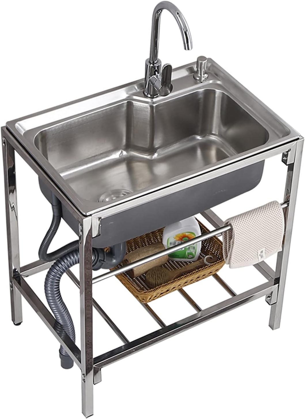 Waschwanne für Waschküche/Garage, freistehendes Waschbecken mit