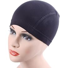 YANTAISIYU Bamboo Fiber Wig Cap Comfortable Elastic Wig Cap Wearing Under Wigs Black