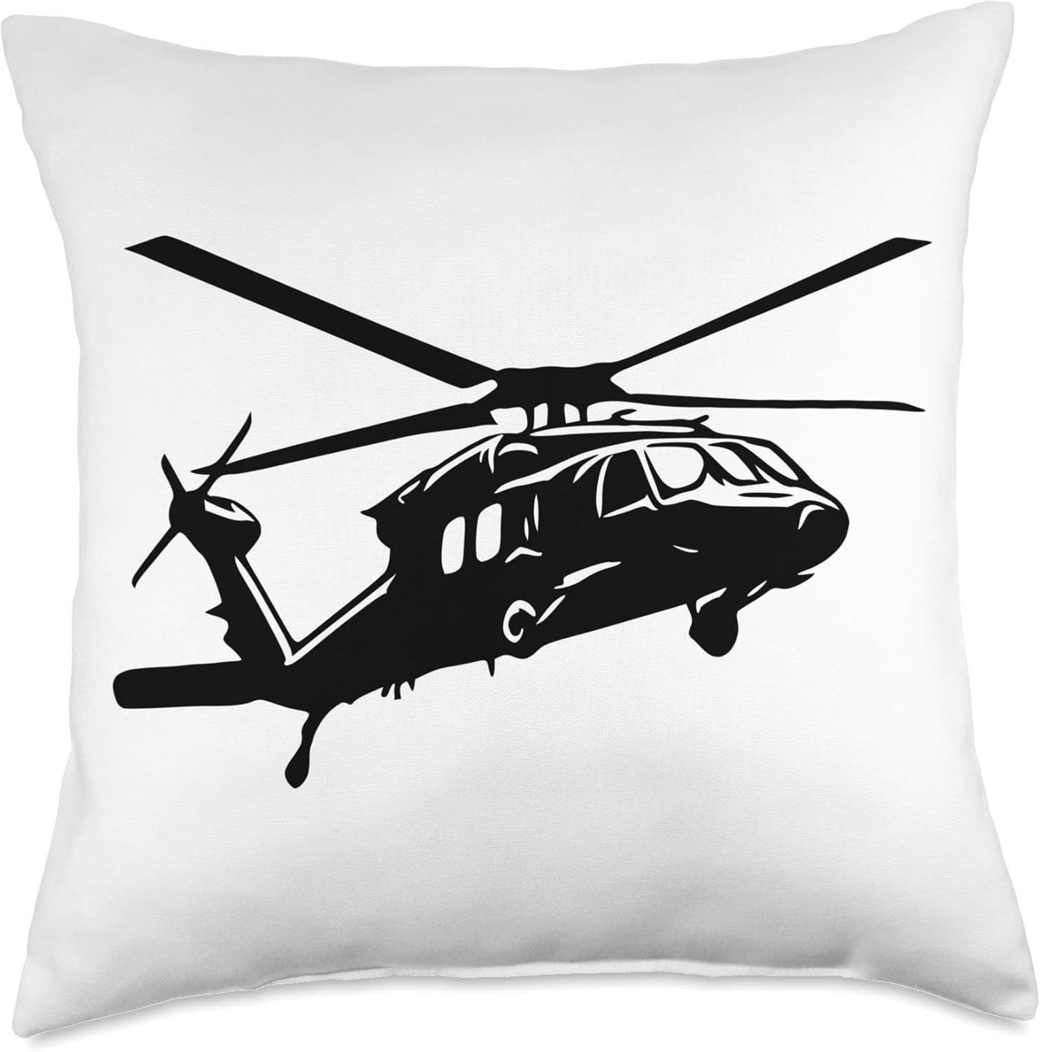 Sikorsky UH-60 Blackhawk Helicopter Army Pilot Gift for Men Throw Pillow