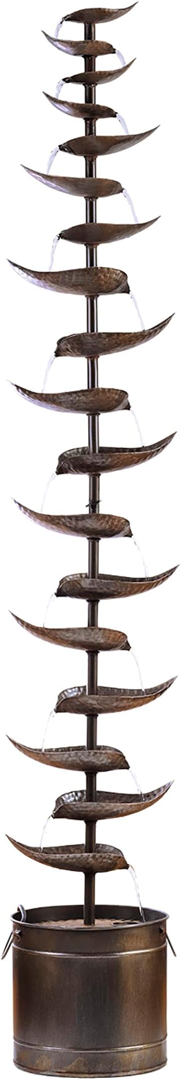 Alpine Corporation 178 cm Tall Indoor/Outdoor Metal Tiered Floor Water Fountain
