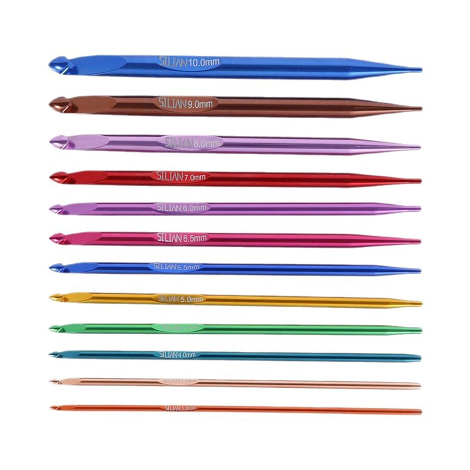 12 agujas tunecinas de ganchillo con cable de 3 0 a 10 mm, intercambiables, para principiantes, ganchos intercambiables con cables