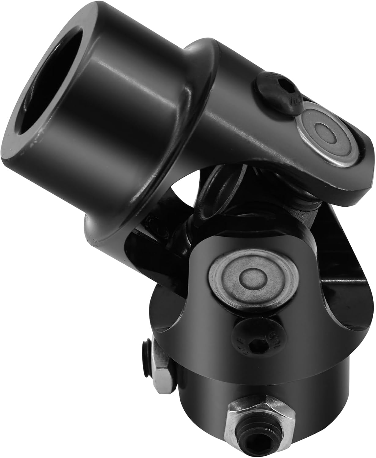 3/4" Round X 3/4" DD Black Steering Universal Joint Single U Joint Shaft,Total Length: 83mm (3-1/4")