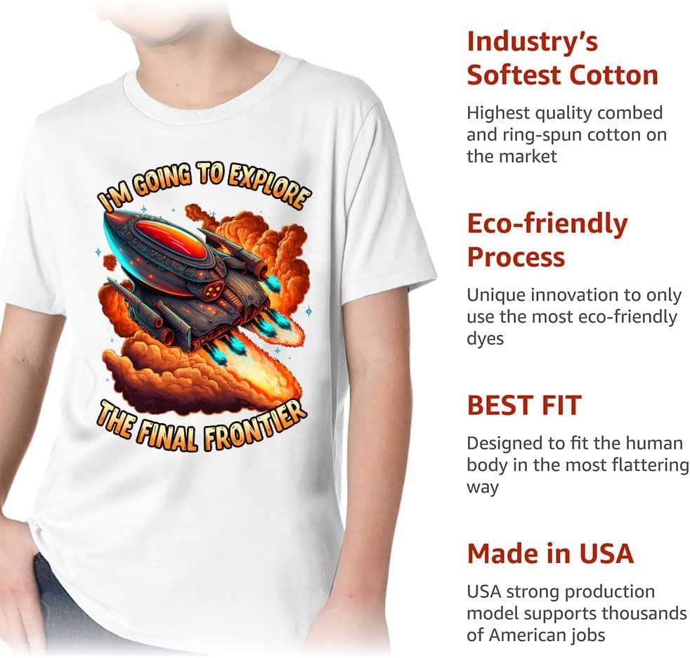 Space Ship Kids' Classic Fit T-Shirt - Printed T-Shirt - Beautiful Classic Fit Tee