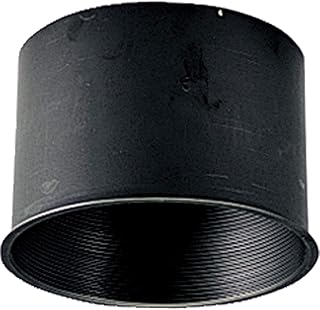 Progress Lighting P8710-31 Traditional Deep Groove Step Baffle from Aluminum Squares Accessories Collection in Black Finish, 6-Inch Width x 4-Inch Height