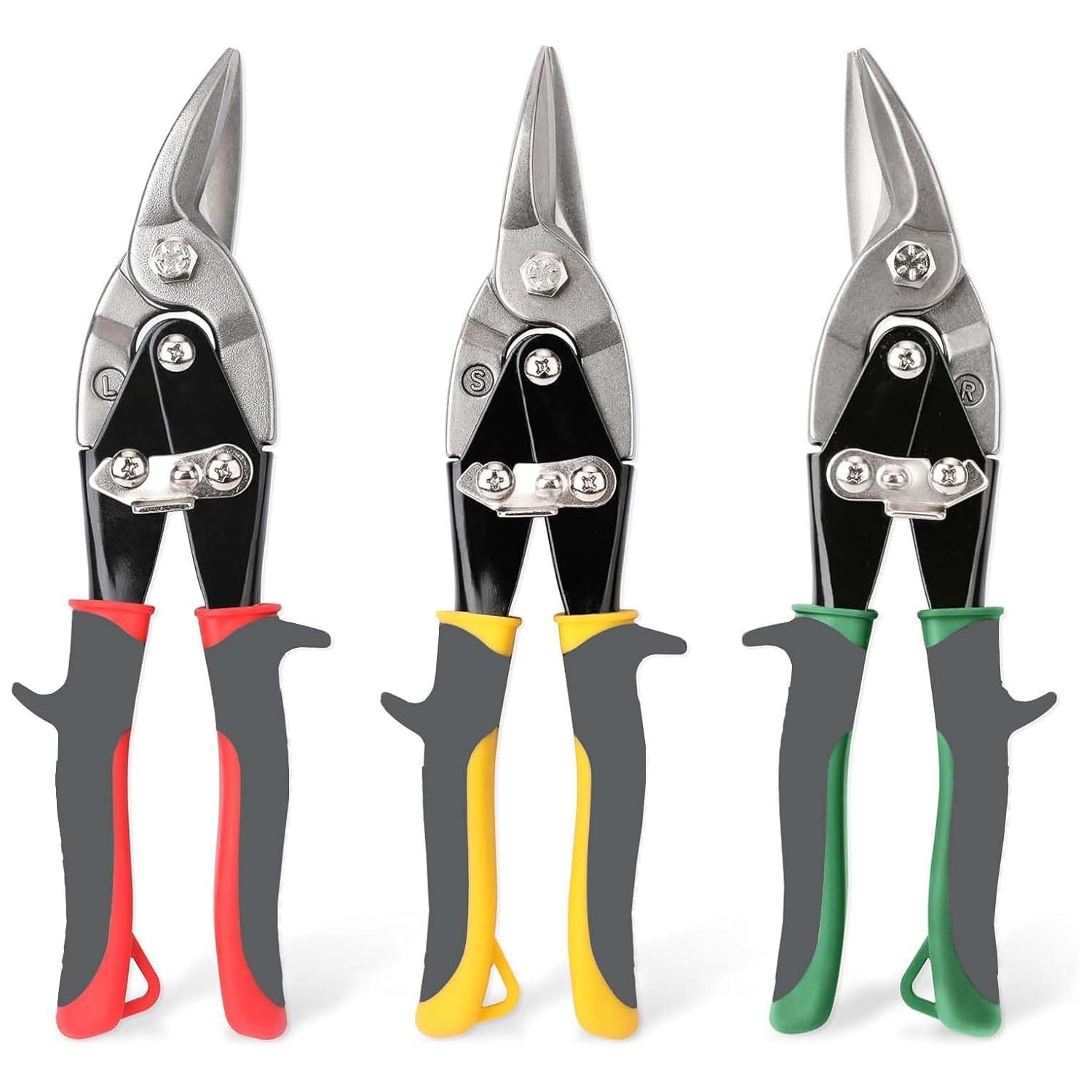 3 pc Aviation Tin Snips Set, Metal Cutter Shear for Cut Sheet Metal, Chrome Vanadium Steel, Straight Left and Right (B0DF1RL7D9) Amazon Price History, Amazon Price Tracker
