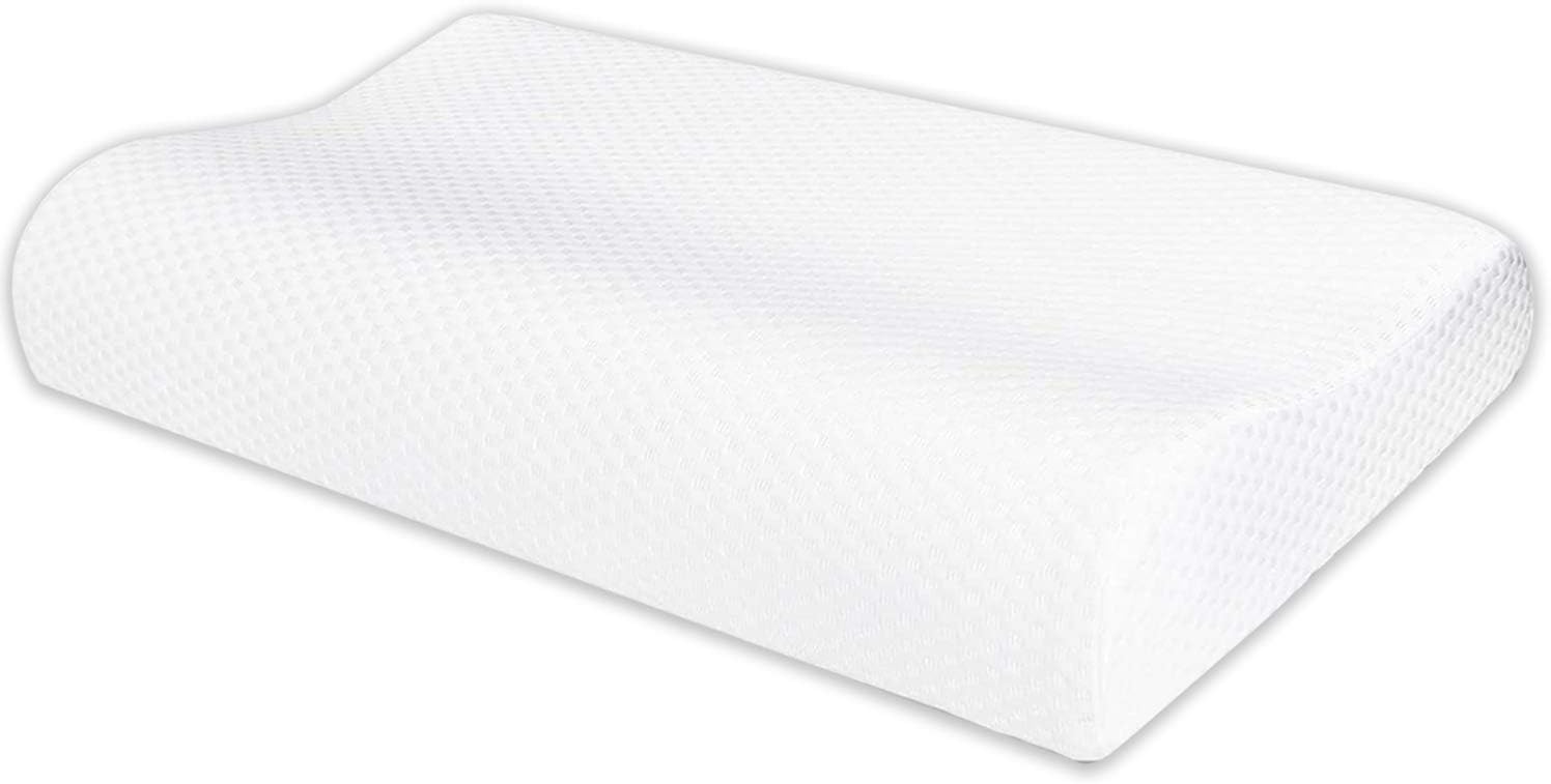Sleepsia Cervical Contour Memory Foam Pillow, Gel Pillow with Washable Cover.