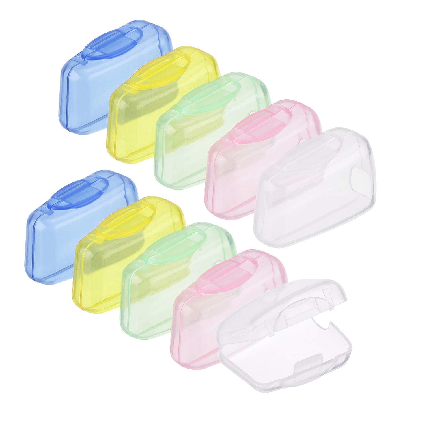 NICEMOVIC 10 Pieces Travel Portable Toothbrush Head Covers Toothbrush Protective Case Toothbrush Head Protector Cap