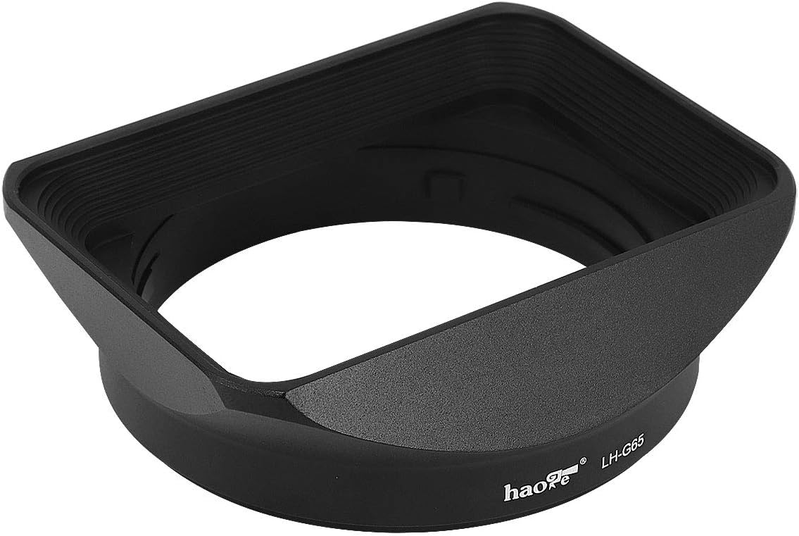 Haoge LH-G65 Bayonet Square Metal Lens Hood Shade with Cap for Fujifilm Fuji Fujinon GF 63mm F2.8 R WR and GF 45mm F2.8 R WR Lens on GFX100 GFX50S GFX50R