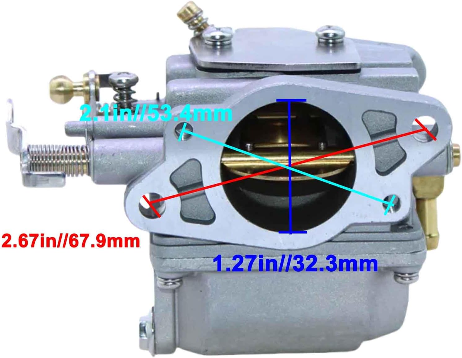 Boat Motor Carburetor Carbs Fit for Yamaha 2-Stroke 20HP 25HP 25E 25M Outboard Engine Replaces 6L2-14301-11 6L2-14301-00
