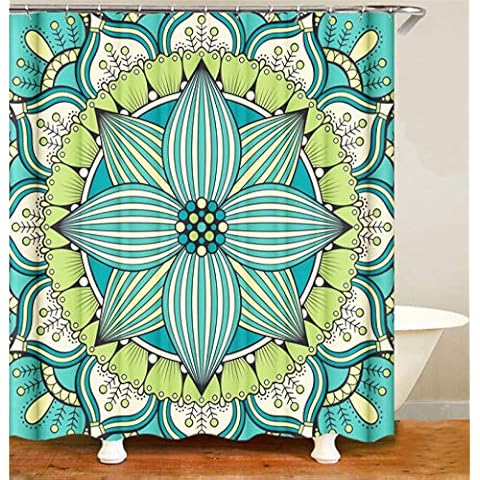 Duschvorhang Polyester Geometrische Muster Duschvorhang Badewanne Wasserdicht Anti Schimmel Waschbarer Cover