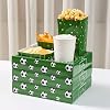 LKTEE Soccer Snack Stadium Trays, 3-Pack | Disposable Paper Plates with Popcorn Bucket & Drink Holder | Football Theme Party Supplies for Game Day, Birthday, Movie Night