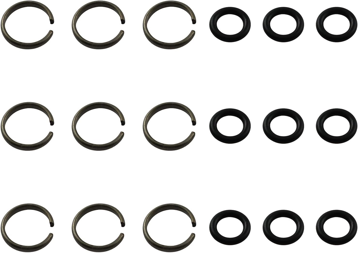 TAODAN 1/2" Impact Wrench Socket Retainer Rings, 12-Pack, Carbon Steel, Square Drive
