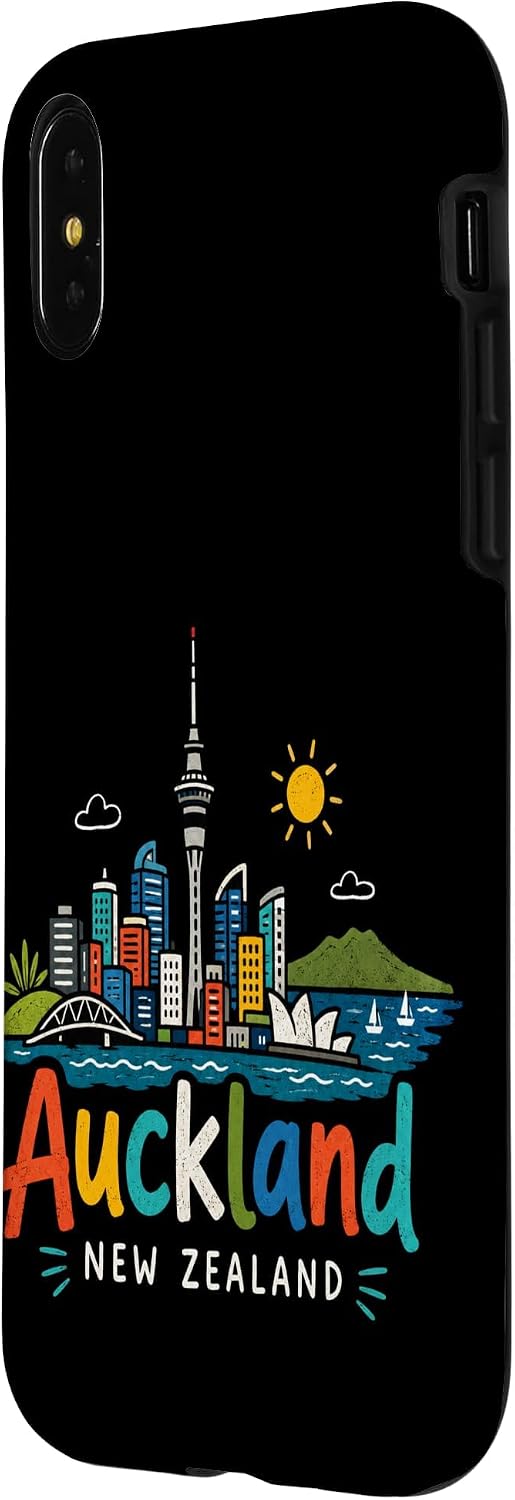Hand Drawn Auckland New Zealand Travel Landmark Gift Case for iPhone X/XS image 2