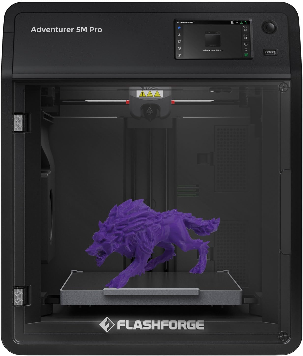 Adventurer 5M Pro 3D Printer, 600mm/s High-Speed, FDM 3D Printer Auto Leveling with 280°C Quick Detachable Nozzle, Core XY Structure, Dual Filtration System, Print Size 220x220x220mm