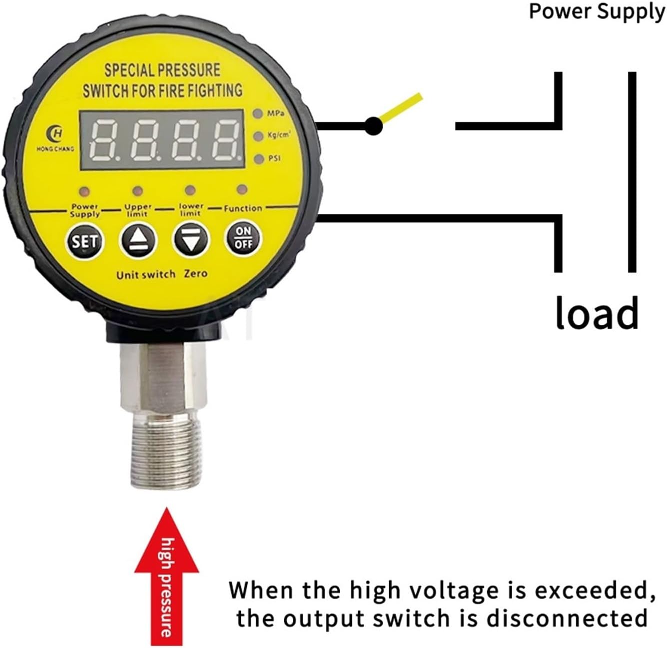 Wiring diagram for high pressure condition