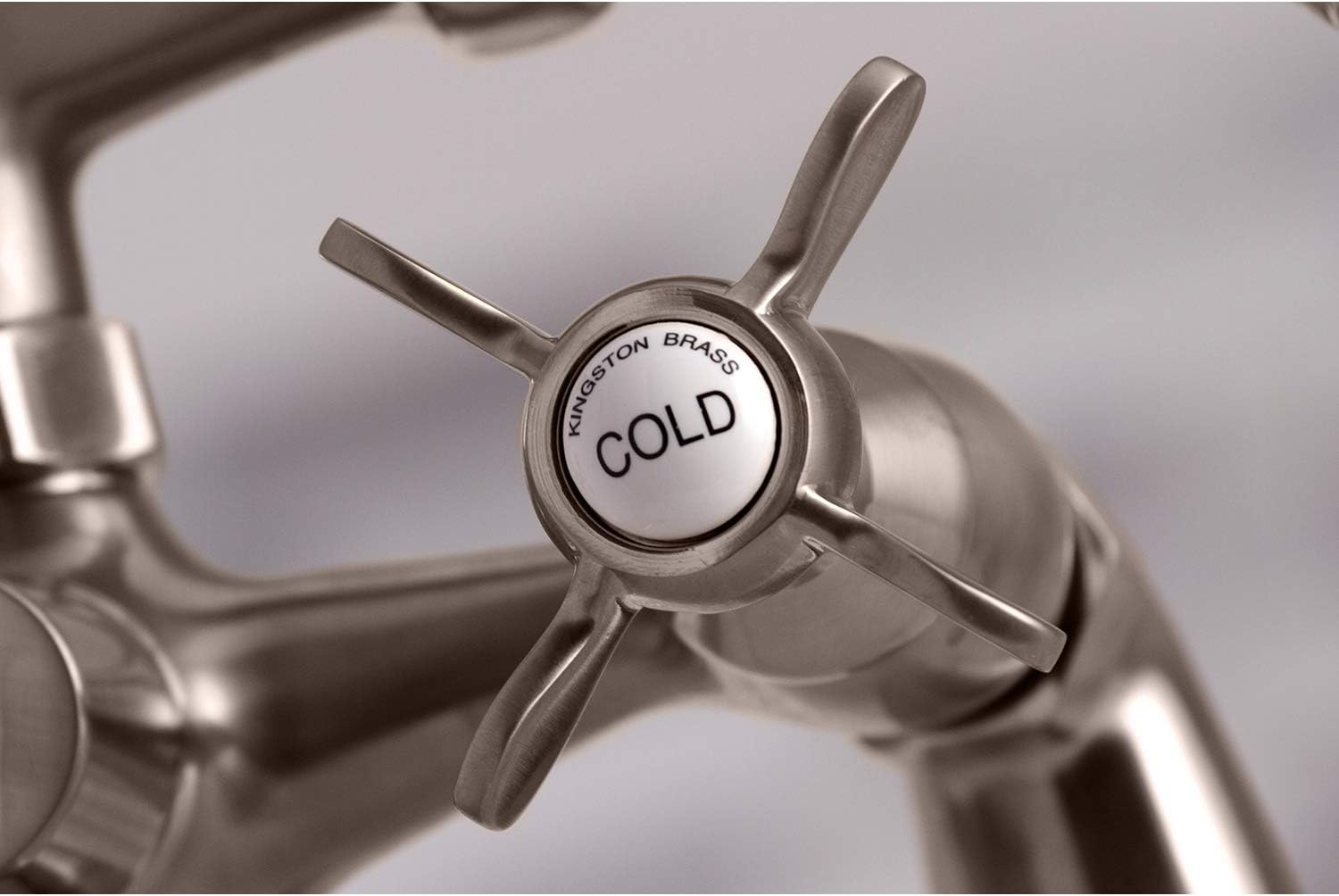 Black Friday - 40% OFF Kingston Brass KS288SN ESSEX 7 Centers Deck Mount Clawfoot Tub Filler with Hand Shower, 7 Spread, Brushed Nickel