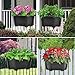 ORIMERC 9.8 Inches Self Watering Wall Planters for Indoor Plants, Railing Planters Balcony Planters Wall Hanging Planters, Lightweight, Dark Coffee (Pack of 8)