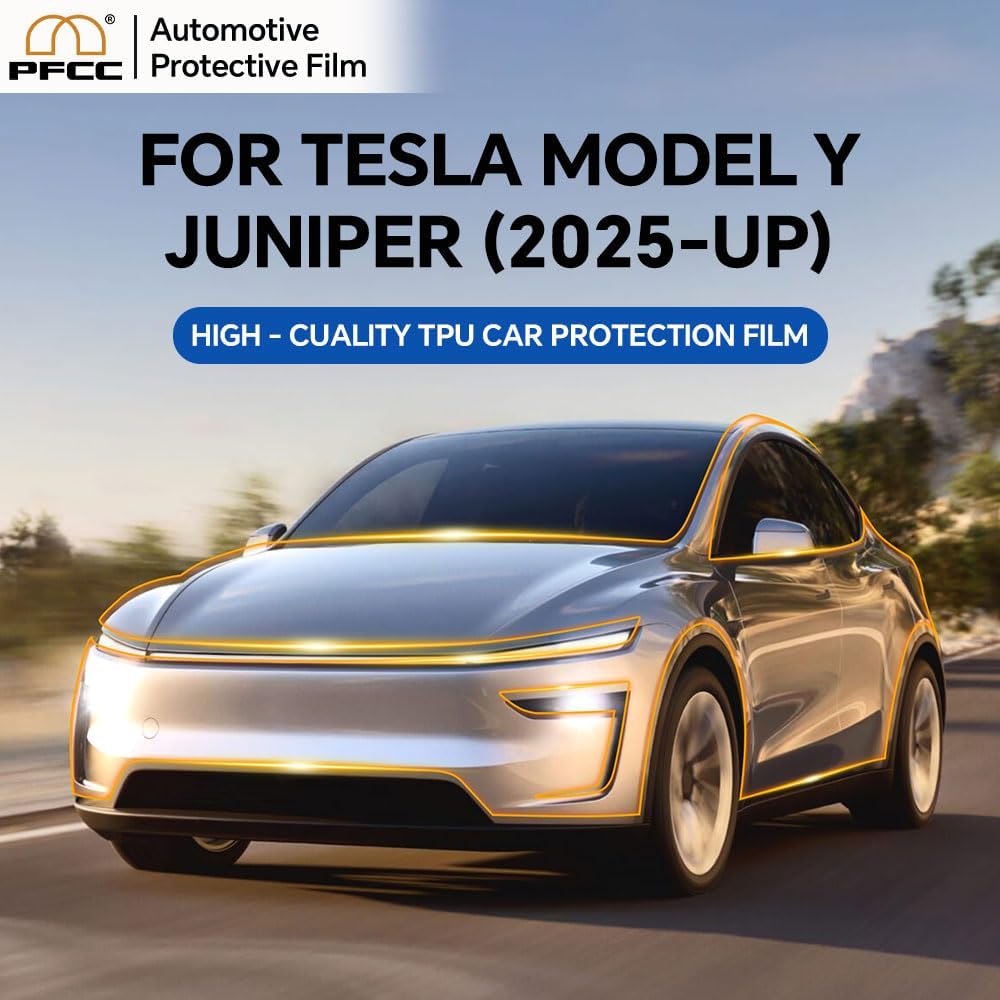 for Tesla Model Y Juniper 2025 2026 Precut Clear HD TPU Paint Protection Film Full Coverage Front Bumper+Hood Fender Film Kit Self-Adhesive Anti-Scratch Car Exterior Accessories