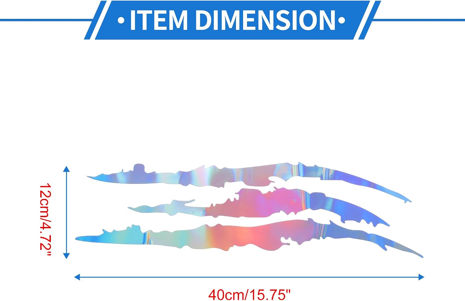 Reflective Bumper Decal Multicolor Rectangle Ghost Grabber Pattern Reflective Car Sticker Personalized Decoration