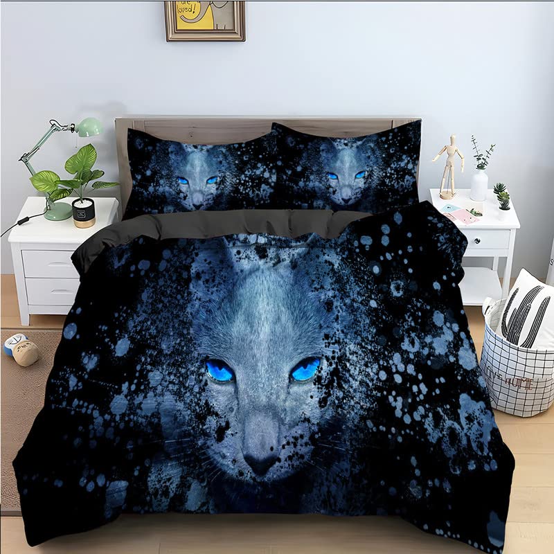 Housse de couette 140x200 noire facile à laver avec fermeture éclair pour lit ado