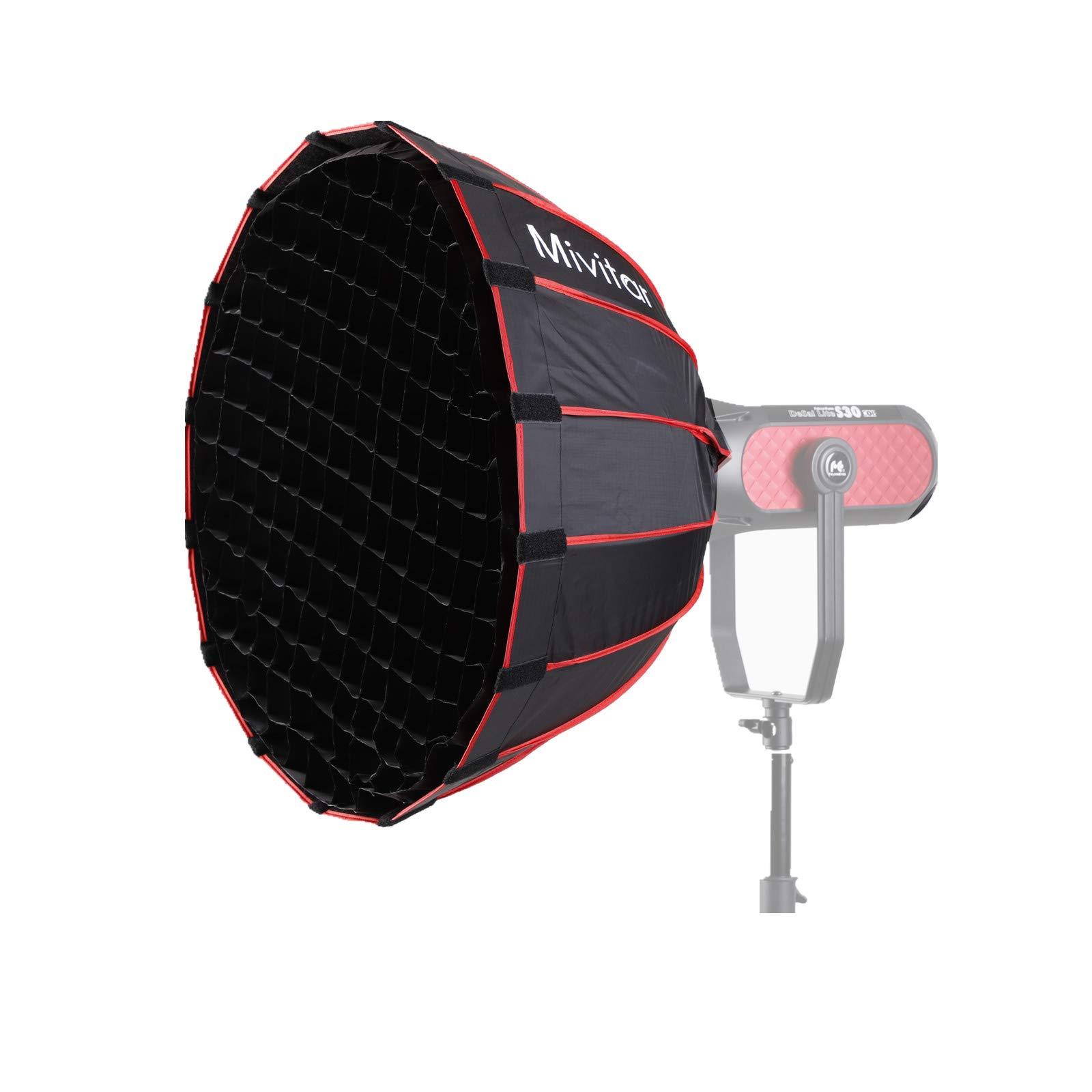 Mivitar Parabolic Softbox 23.62 inches /60CM Quick Set-up Folding Speedlight Umbrella Softbox for Ap