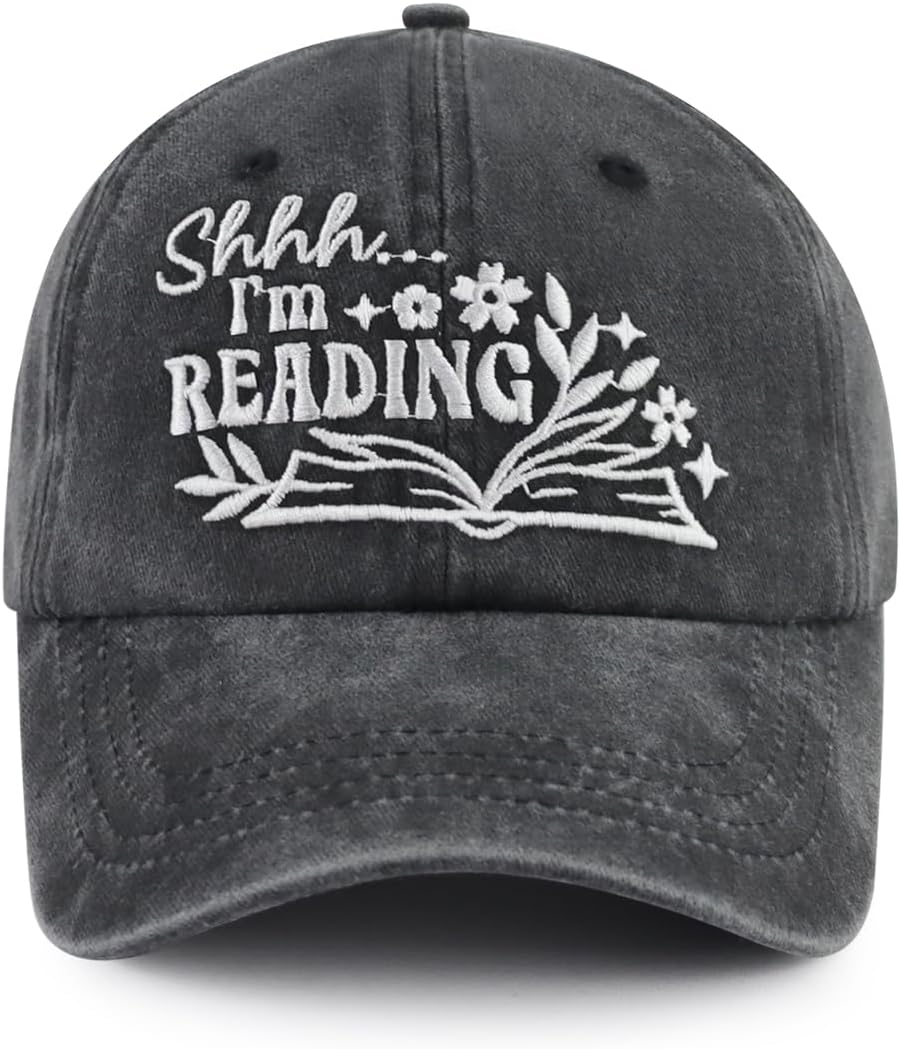 I'm Reading Hats for Men Women, Funny Adjustable Book Lovers Baseball Cap