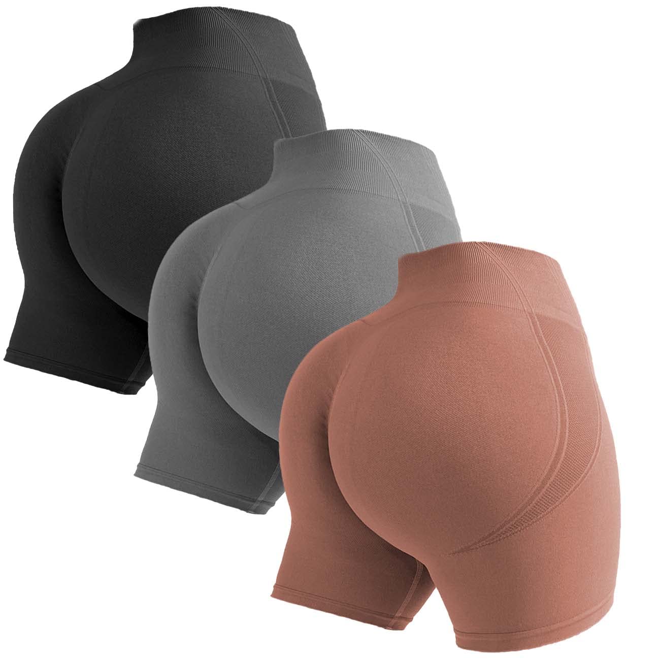 TZLDN3 Pieces Cycling Gym Shorts for Women Seamless Running Yoga Shorts High Waisted Workout Athletic Soft Stretchy Gym Leggings