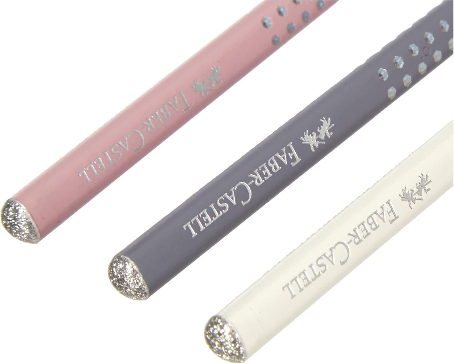 Faber-Castell 3 Pencil Summer Colours Set - Sparkle Rose Shadows/Dapple Grey/Coconut Milk, Multicolor, 218485