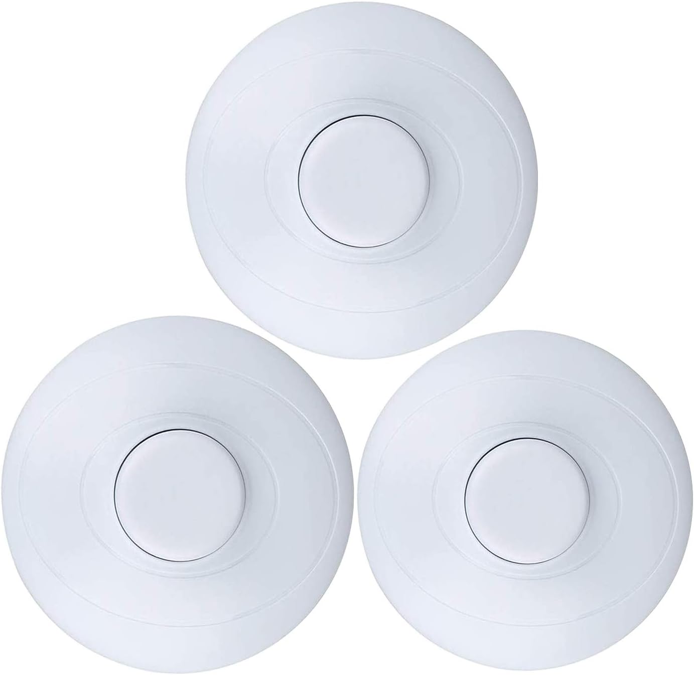 Floor Foot Pedal Switch UL Listed, PLUSPOE 3-Pack Inline On-Off Button Push Control Foot Pedal Lamp Switch for LED Light Cord Appliance, White