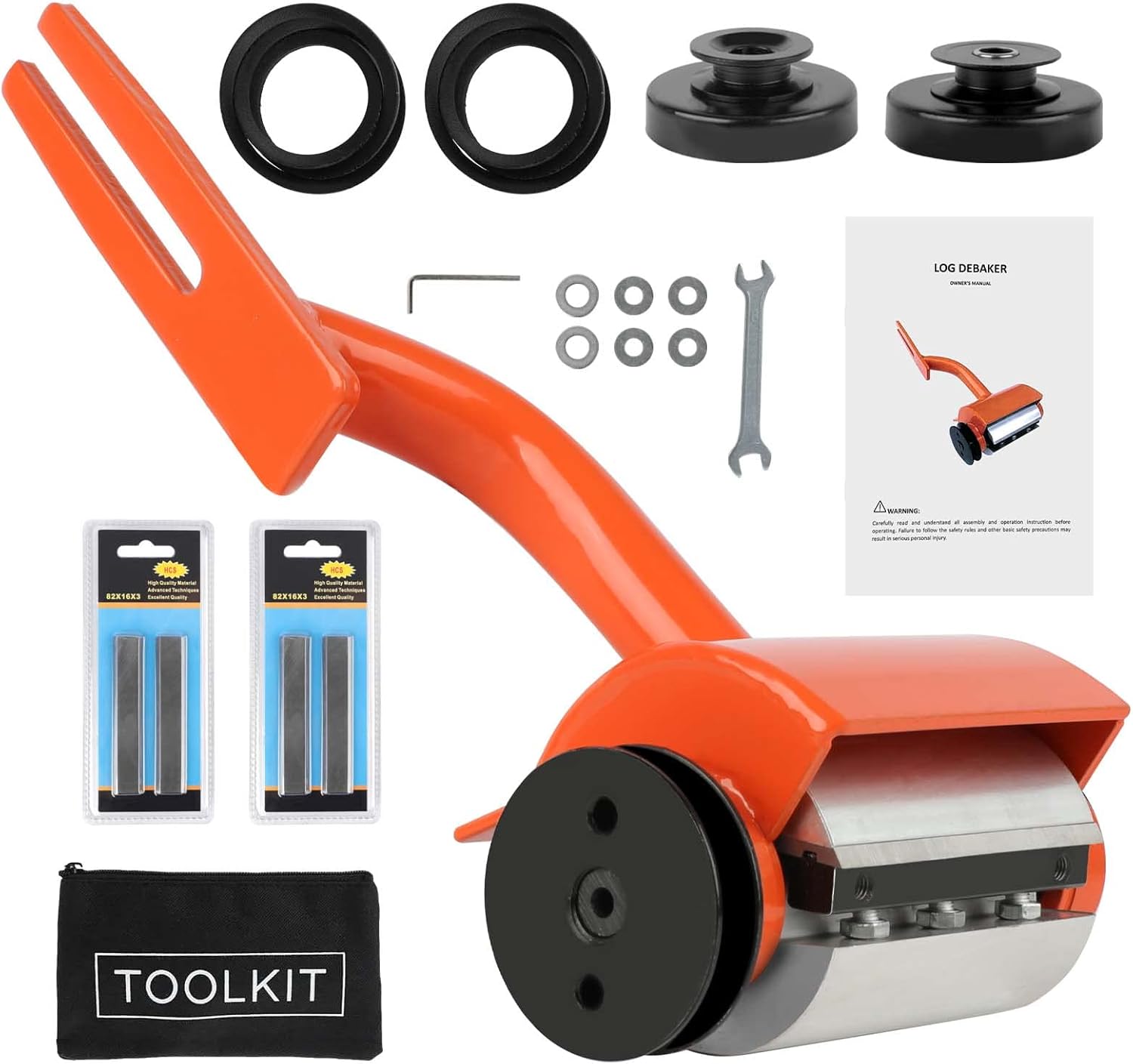 Upgraded Debarking Tool for Logs,Chainsaw Log Debarker,Log Peeler with 6 Blades fits for STIHL MS170-250 Husqvarna 137-236 as Chainsaw Attachment for Timber Processing