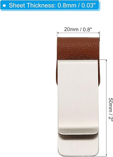 Miniatura 2 de PATIKIL Bucle para bolígrafo, paquete de 3 unidades de cuero para cuaderno de viajero, soporte para lápices, marcador de manga tallada con clip de