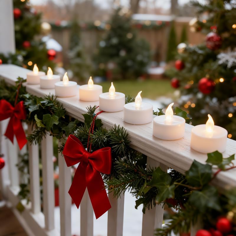 Tea Lights - 50 Pack Flameless LED Candles - 200 Hour Battery Operated - Realistic Flickering - Warm White Light - Perfect for Halloween & Seasonal Celebrations - Image 2