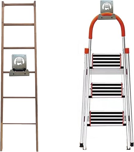 Miniatura 4 de Soporte de colgador de puerta resistente para pared de garaje, gancho de utilidad resistente para almacenamiento de escalera de montaje en pared.