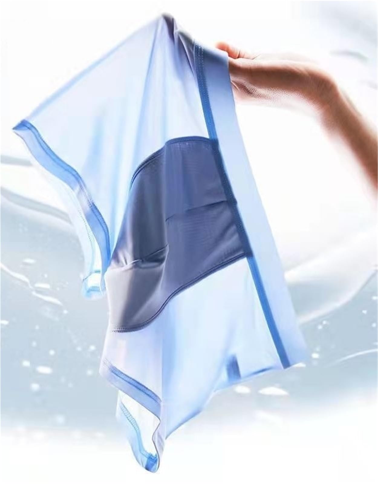 Intimo Maschile Intimo Estivo da Uomo in Seta ghiacciata, Boxer da Uomo for Ragazzi, Intimo Traspirante for Ragazzi, Boxer da Uomo per Uomo(Light Blue,XXXL)