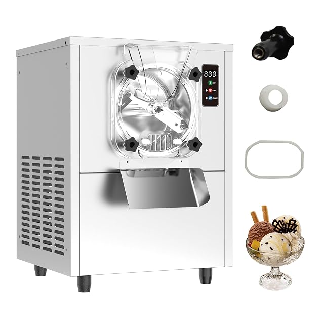Commercial Hard Ice Cream Maker Machine 1400W 110V 3 to 4 Gallons Per Hour Gelato Ice Cream Machine