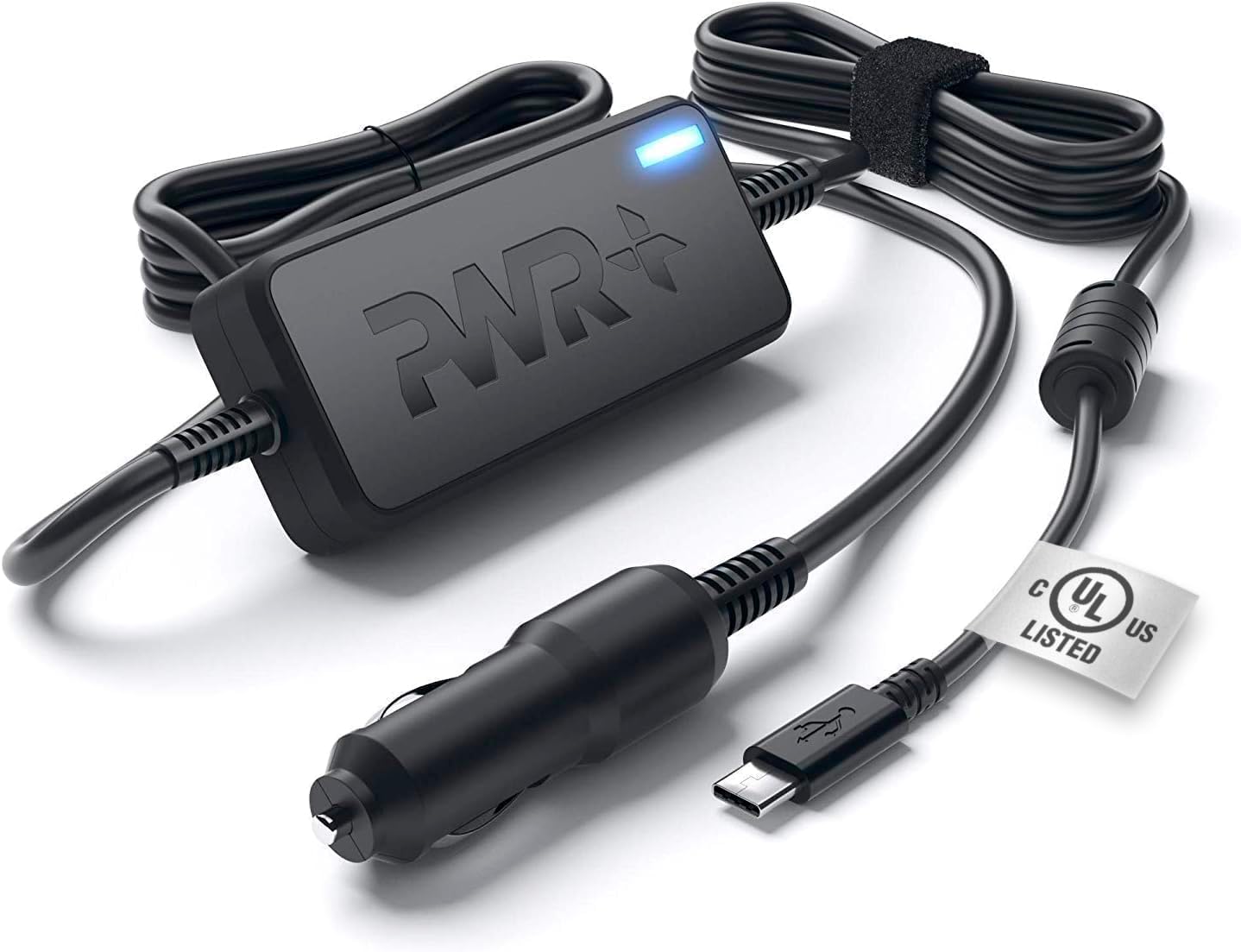 USB-C Laptop CAR Charger Power Adapter: for Dell Latitude Precision XPS Lenovo Yoga Thinkpad MacBook Pro Air LG Gram Razer Blade Stealth Chromebook Pixel Acer Asus Steam UL Listed Fast Charge (Grey)