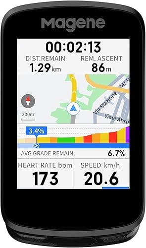 Magene C606 Computadora de bicicleta GPS de navegación inteligente con mapa sin conexión, pantalla táctil a color de 2.8 pulgadas, computadora de