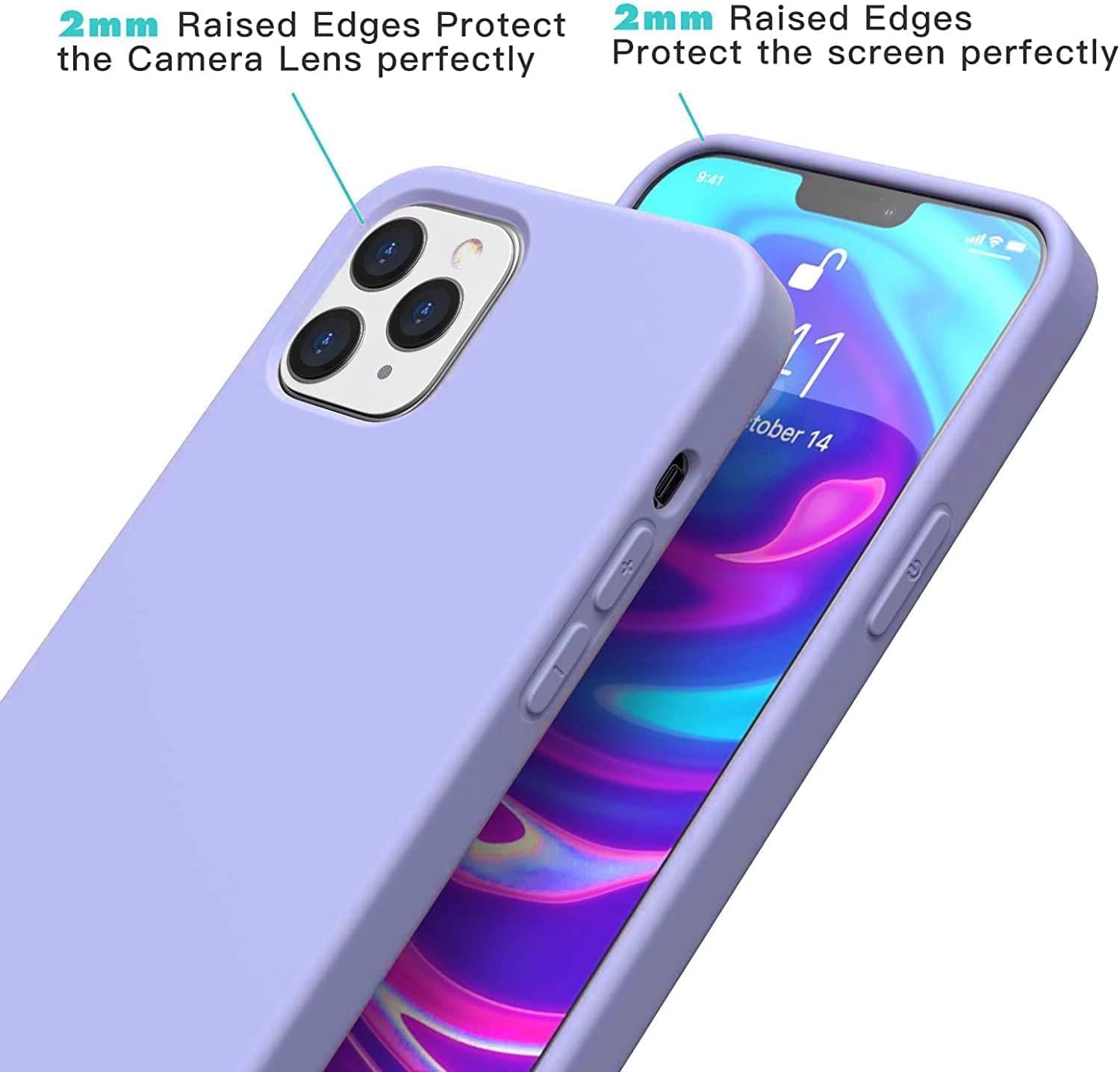 Custodia A Tracolla Per IPhone 15 VooDirop – Viola Lavanda, Cordino Regolabile In Nylon, Silicone Morbido, Antiurto