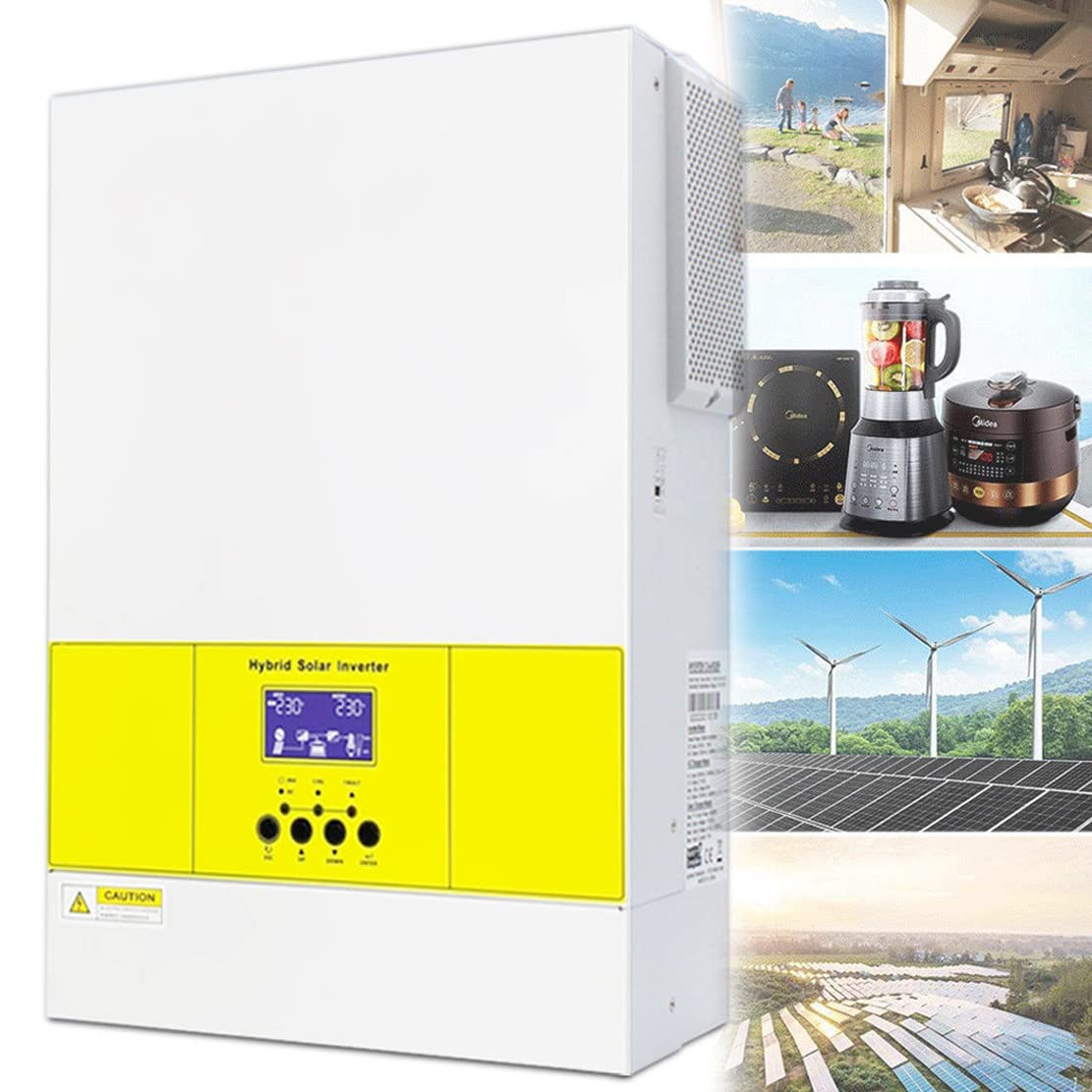 Solar Hybrid Inverter 3600 W/5600 W 220 V Off-Grid Pure Sine Wave Inverter, 500 V DC PV Input, 50 Hz/60 Hz MPPT Solar Charge Controller z komunikacją WIFI, 3600 W-24 V