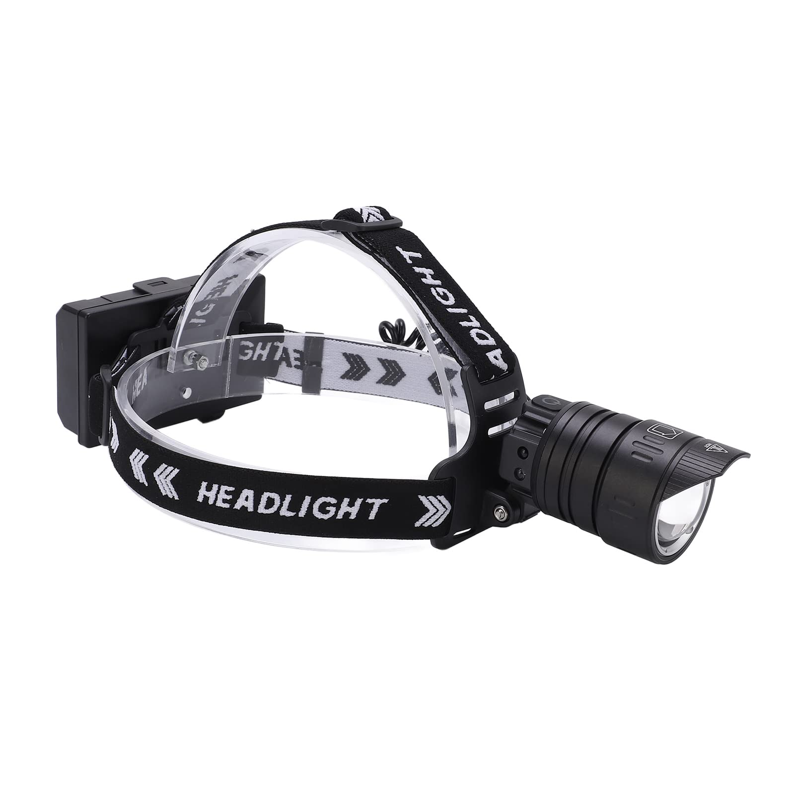 Sensor-Scheinwerfer, USB Wiederaufladbar, Outdoor-Stirnlampe mit Verstellbarem Licht für Wandern und Camping, Robuste Konstruktion aus Aluminiumlegierung