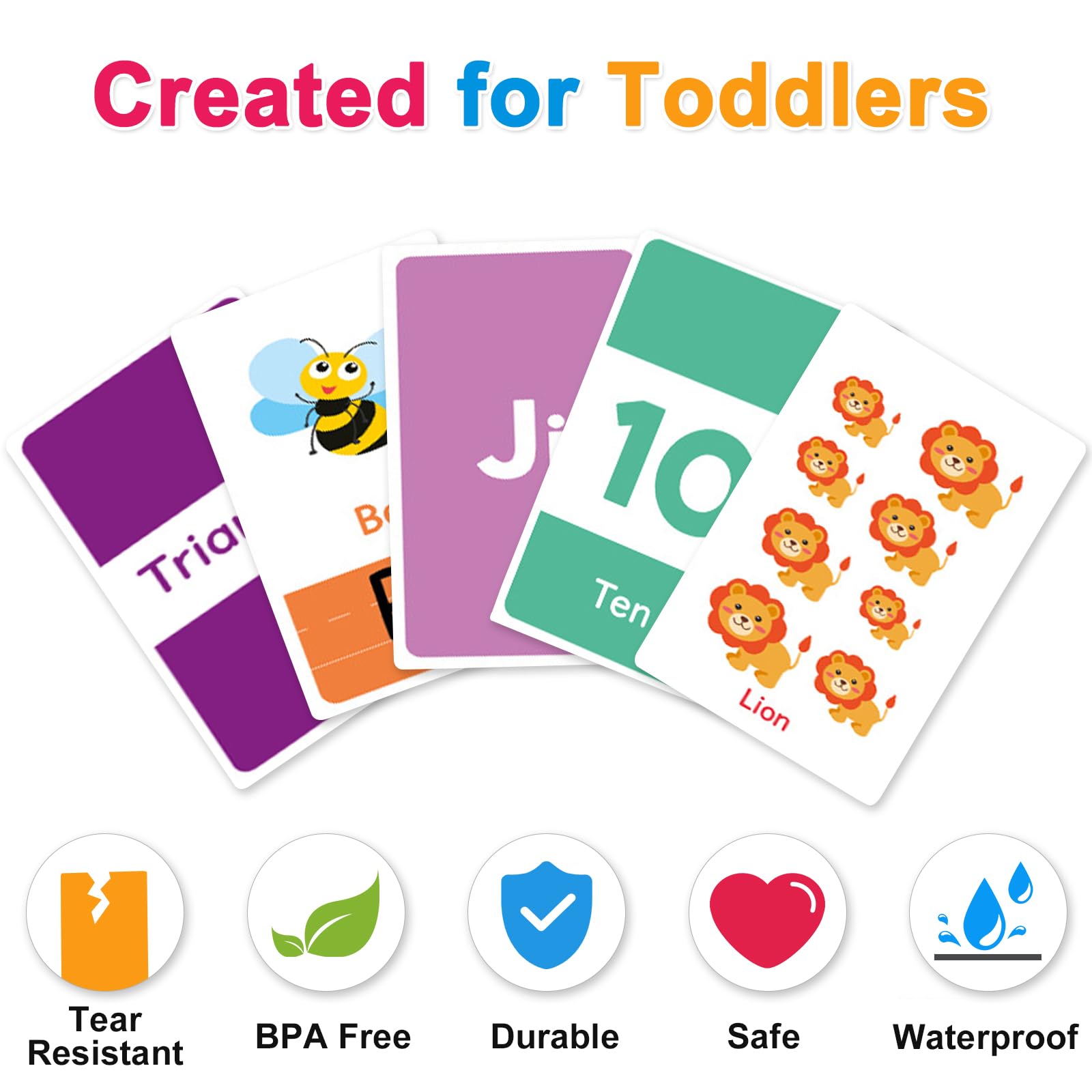 Boloshine Flash Cards for Toddlers Age 2-4, 58pcs Preschool Alphabet Flashcards with Letters Colors Shapes Numbers Animals Fruits, Learning Activities Educational Game Toys for Baby Kids - Image 4