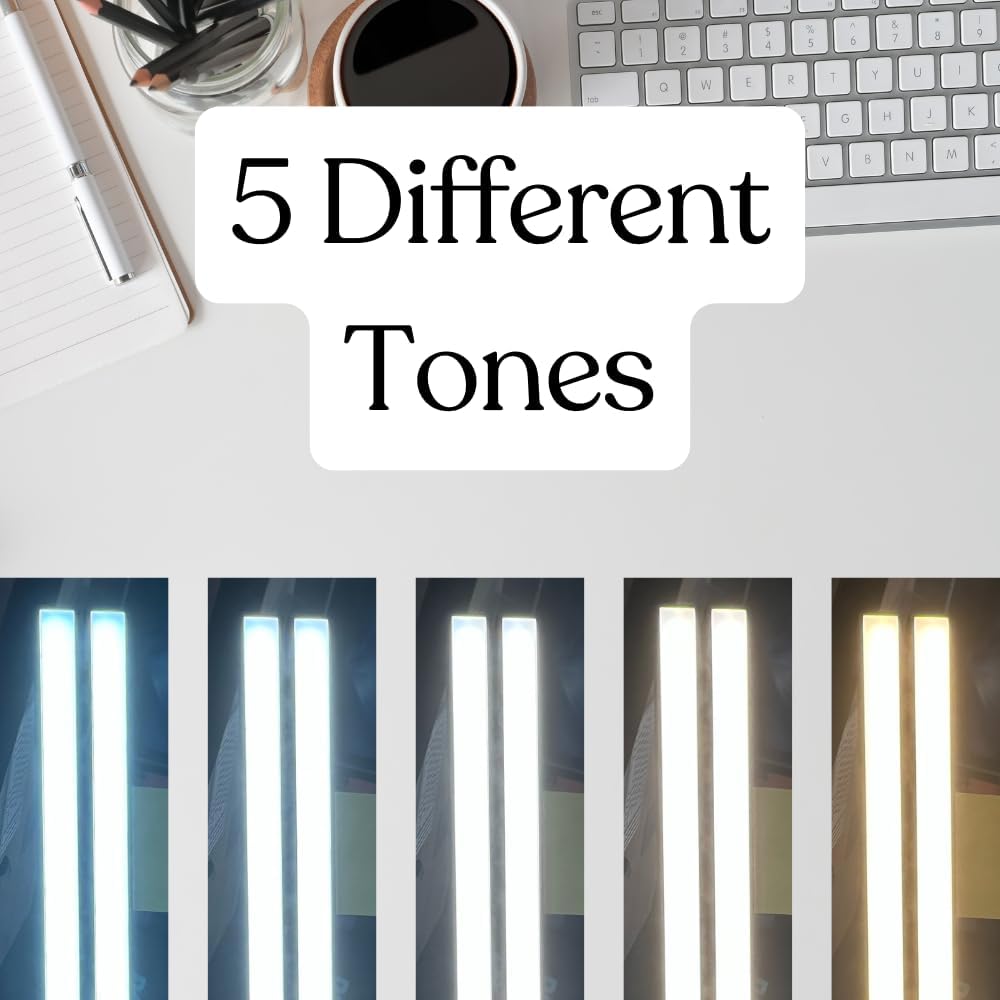 LED Desk Lamp for Office and Home - Eye-Caring Architect Lamp with Clamp, Dual Screen Gooseneck Light, 24W, 5 Color Modes, Adjustable Lighting for Study and Drafting - ShoppingAlaCart