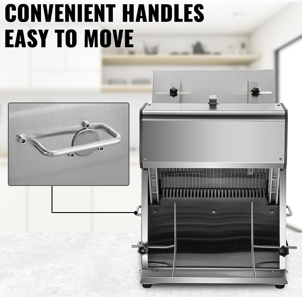 Commercial Bread Slicer, 370W Stainless Steel, Electric Bread Cutting Machine, 12Mm Blades Electric Bread Cutting Machine, Appliance Toast Processor