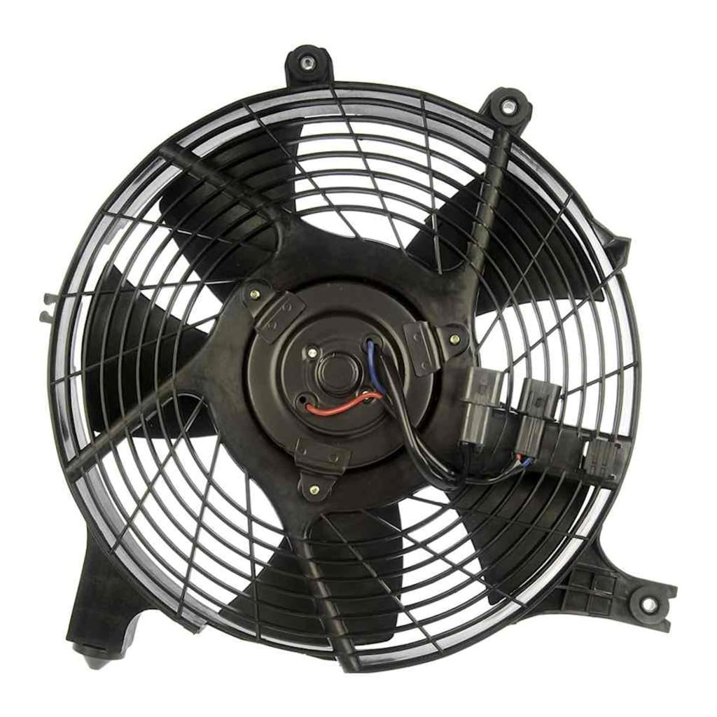 KarParts360 for Mitsubishi Lancer 2003 2004 2005 2006 A/C Condenser Fan | Plastic Material | 2 Male Connector | Brushed Mount Type | Replacement for 7812A141, MR262966