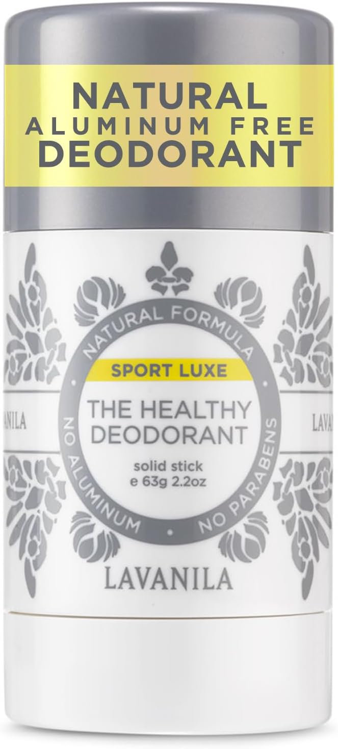 - Lavanila Sport Luxe Aluminum Free Deodorant, 2oz - Triple Odor Protection, Fresh Scent - Solid Stick Deodorant for Men & Women, Vegan